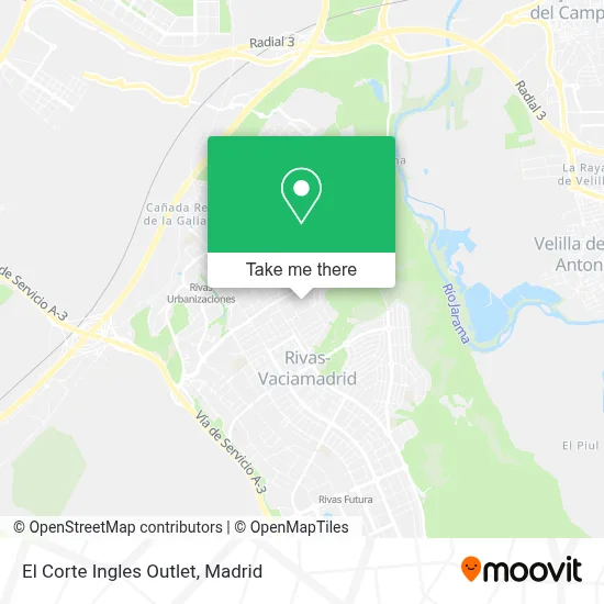El Corte Ingles Outlet map