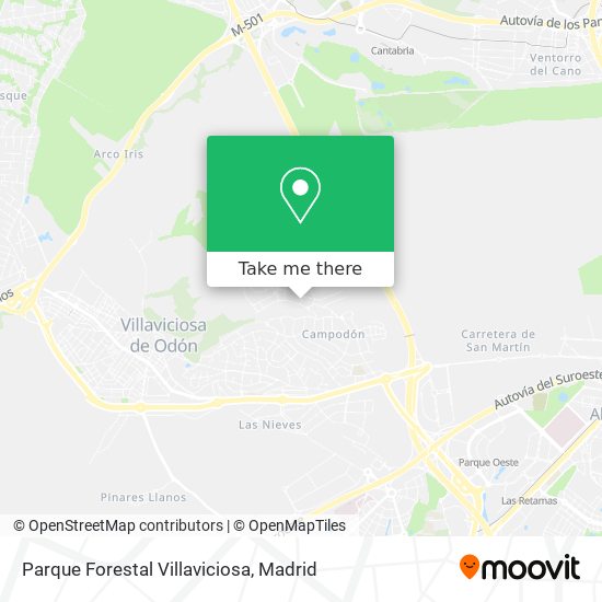 mapa Parque Forestal Villaviciosa