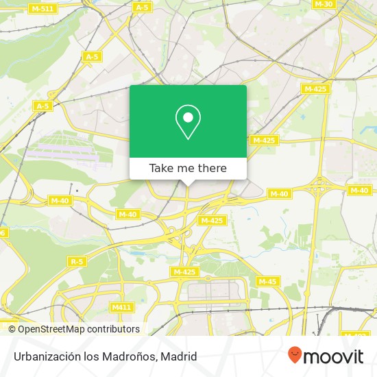 Urbanización los Madroños map