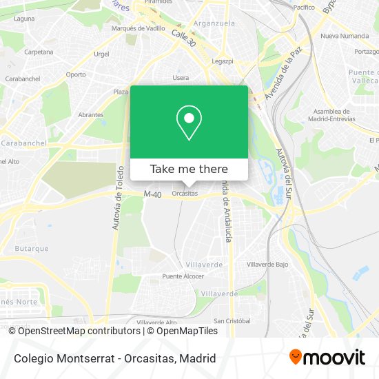 Colegio Montserrat - Orcasitas map