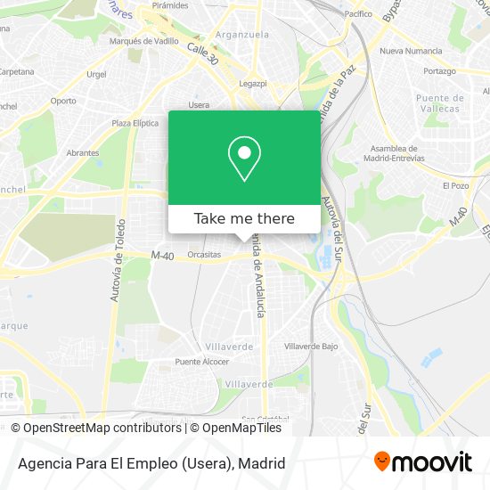 Agencia Para El Empleo (Usera) map