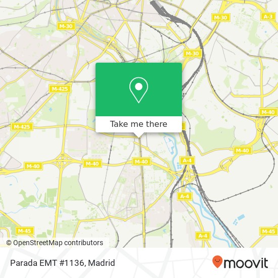 Parada EMT #1136 map