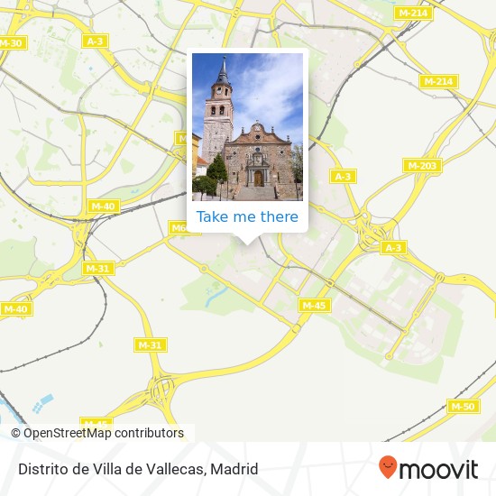 mapa Distrito de Villa de Vallecas