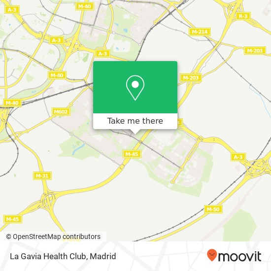 mapa La Gavia Health Club