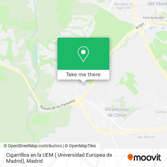 Cigarrillos en la UEM ( Universidad Europea de Madrid) map
