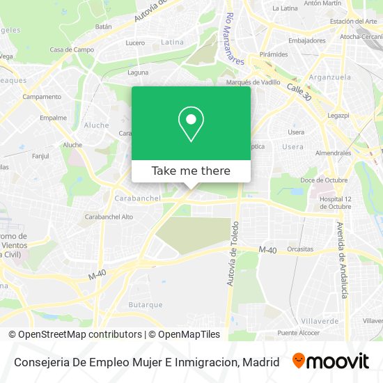 mapa Consejeria De Empleo Mujer E Inmigracion