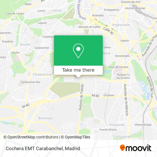 mapa Cochera  EMT Carabanchel