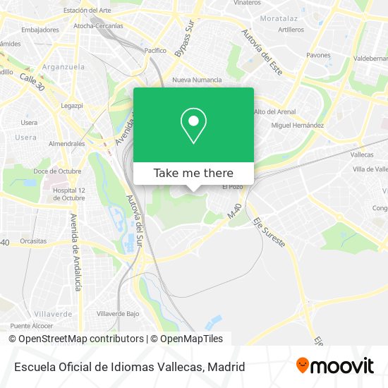 Escuela Oficial de Idiomas Vallecas map