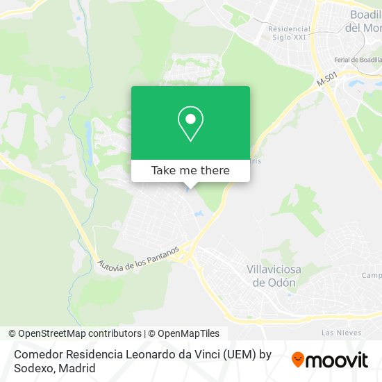 Comedor Residencia Leonardo da Vinci (UEM) by Sodexo map