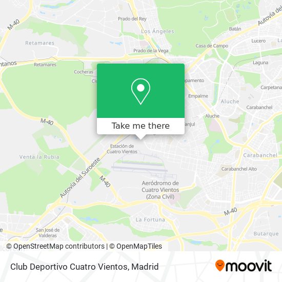 Club Deportivo Cuatro Vientos map