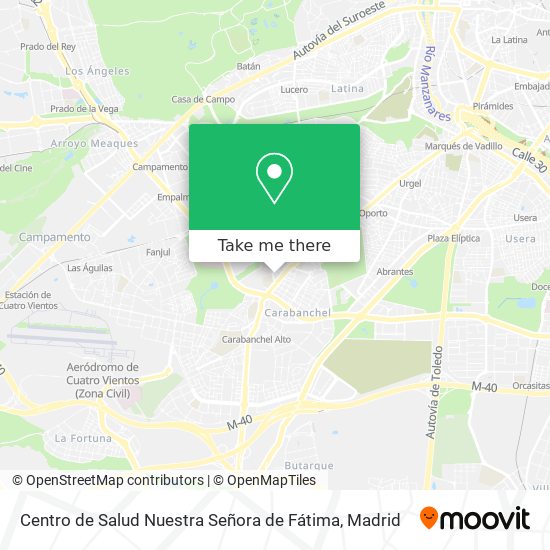 mapa Centro de Salud Nuestra Señora de Fátima