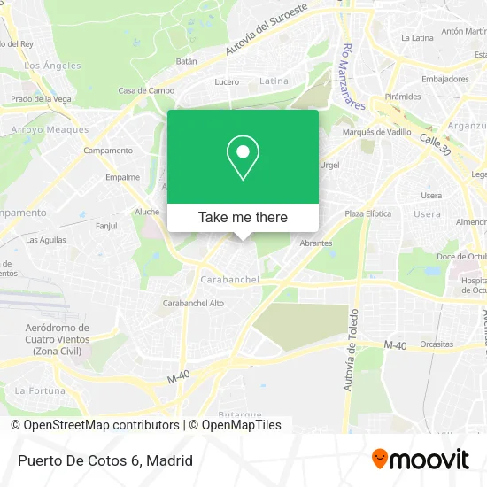 Puerto De Cotos 6 map