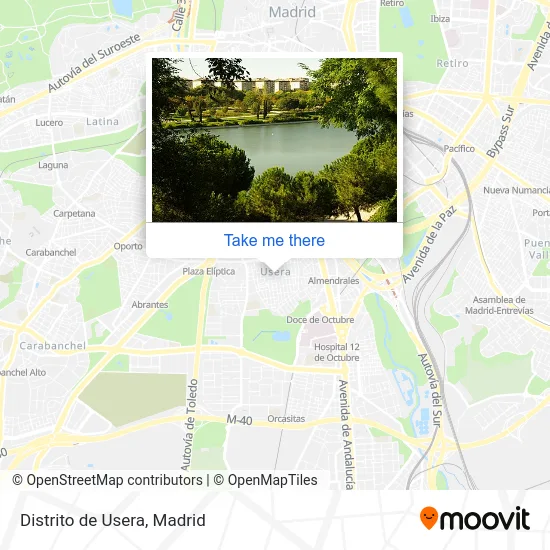 Distrito de Usera map