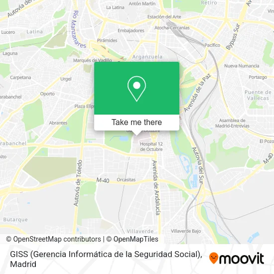GISS (Gerencia Informática de la Seguridad Social) map