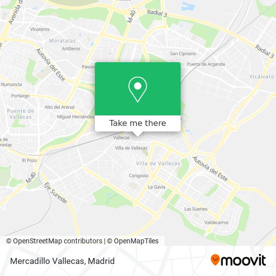 Mercadillo Vallecas map