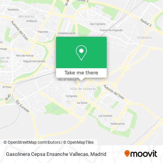 Gasolinera Cepsa Ensanche Vallecas map