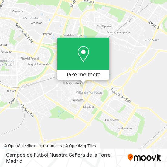 Campos de Fútbol Nuestra Señora de la Torre map
