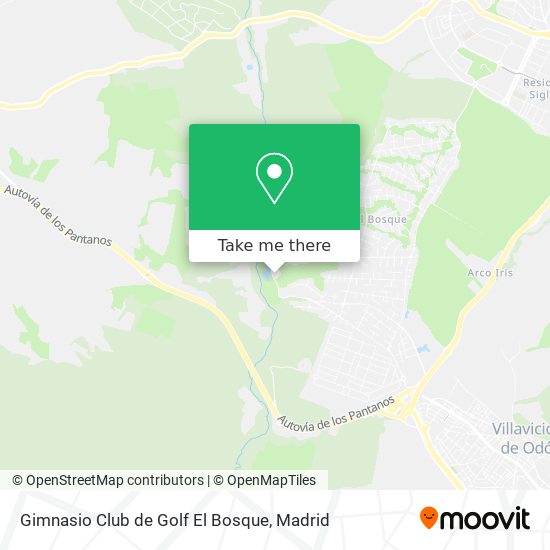 mapa Gimnasio Club de Golf El Bosque