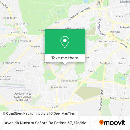 mapa Avenida Nuestra Señora De Fatima 67