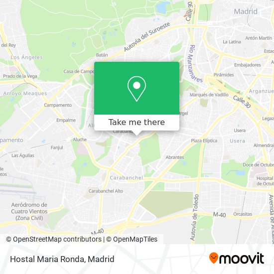 mapa Hostal Maria Ronda