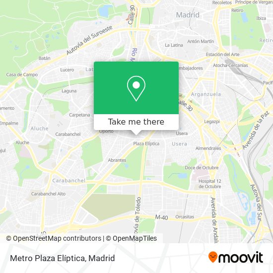 mapa Metro Plaza Elíptica