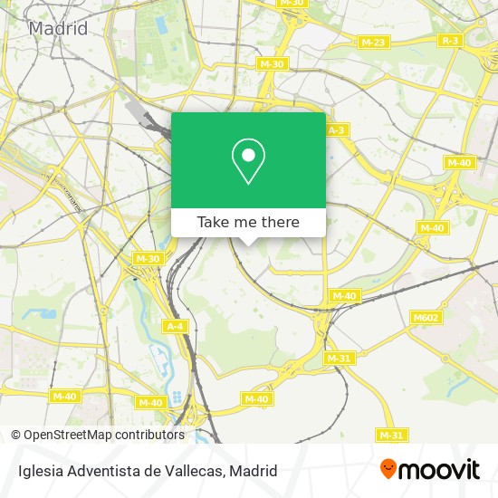 mapa Iglesia Adventista de Vallecas