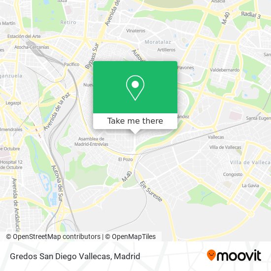 mapa Gredos San Diego Vallecas