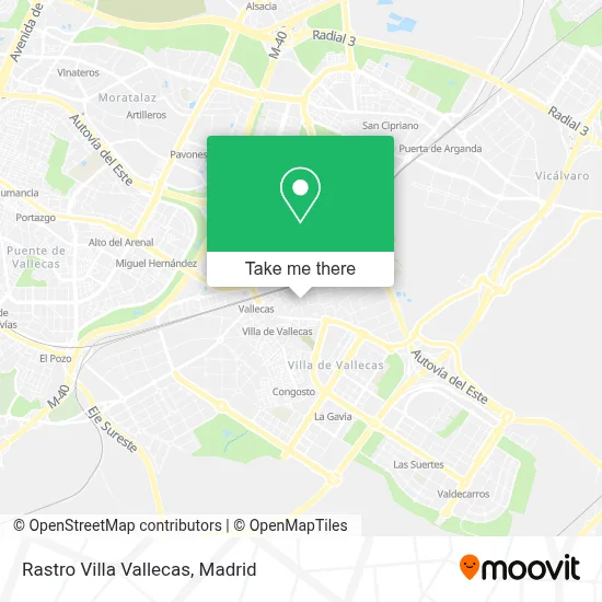 Rastro Villa Vallecas map