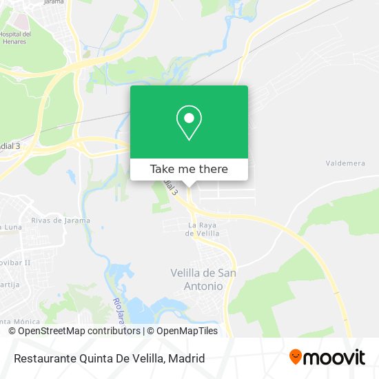 mapa Restaurante Quinta De Velilla