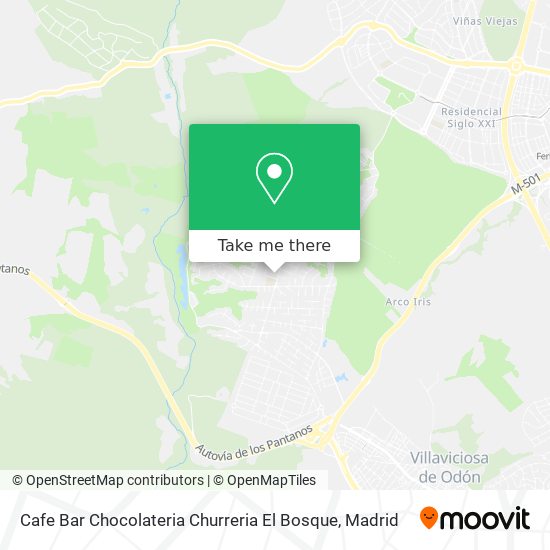 mapa Cafe Bar Chocolateria Churreria El Bosque