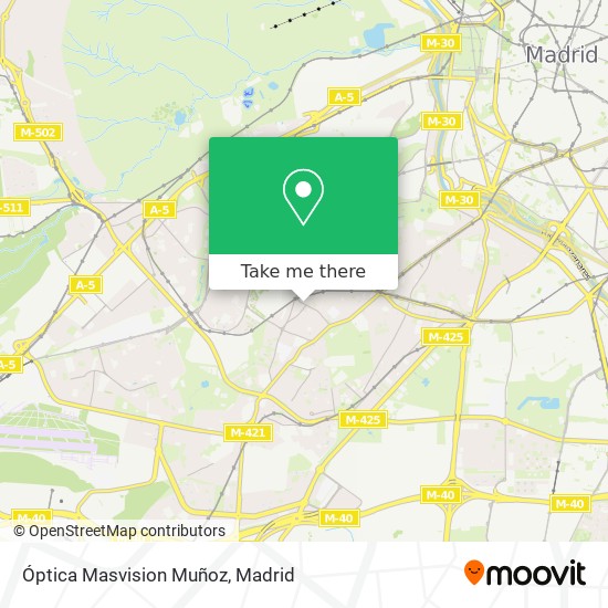 Óptica Masvision Muñoz map
