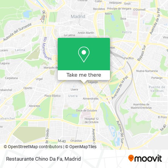 mapa Restaurante Chino  Da Fa