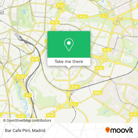 Bar Cafe Pirri map