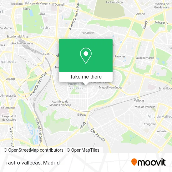 mapa rastro vallecas