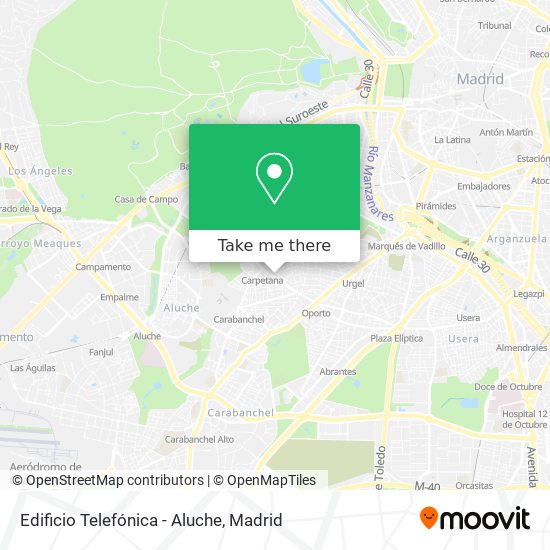 Edificio Telefónica - Aluche map