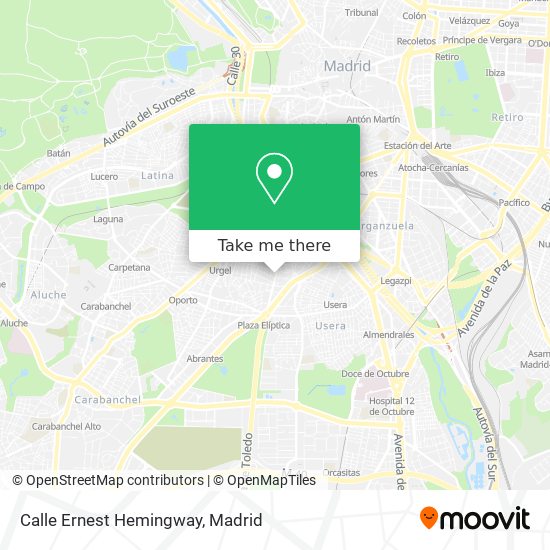 Calle Ernest Hemingway map