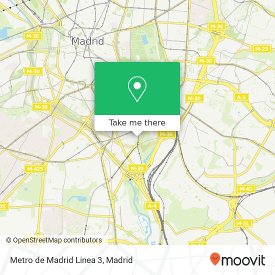 Metro de Madrid Linea 3 map