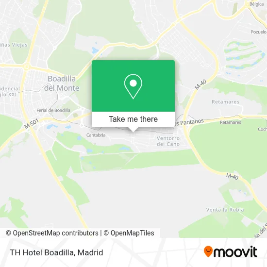 TH Hotel Boadilla map