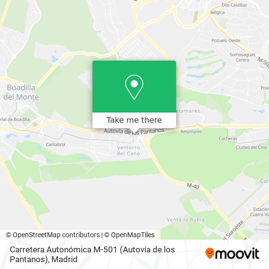 Carretera Autonómica M-501 (Autovía de los Pantanos) map