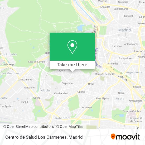 mapa Centro de Salud Los Cármenes