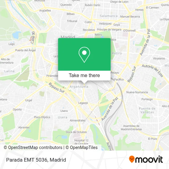 Parada EMT 5036 map
