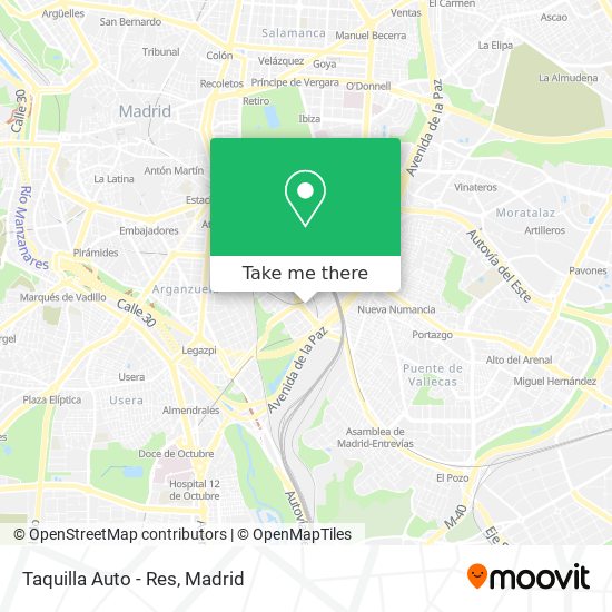 Taquilla Auto - Res map