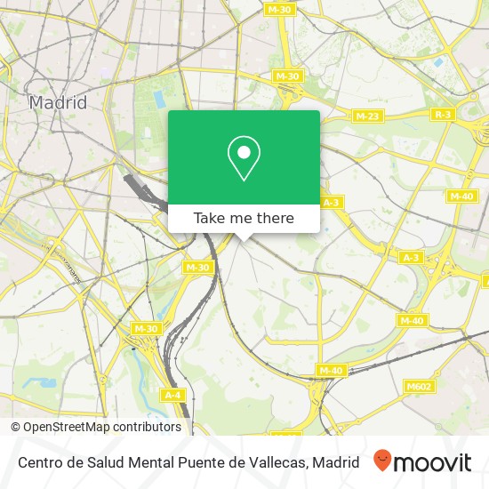 mapa Centro de Salud Mental Puente de Vallecas