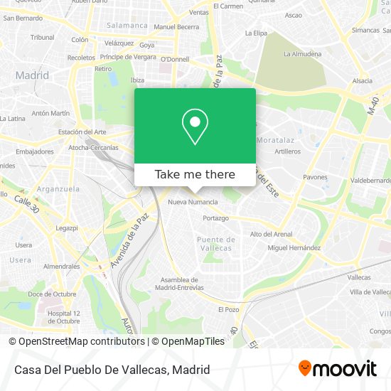 mapa Casa Del Pueblo De Vallecas