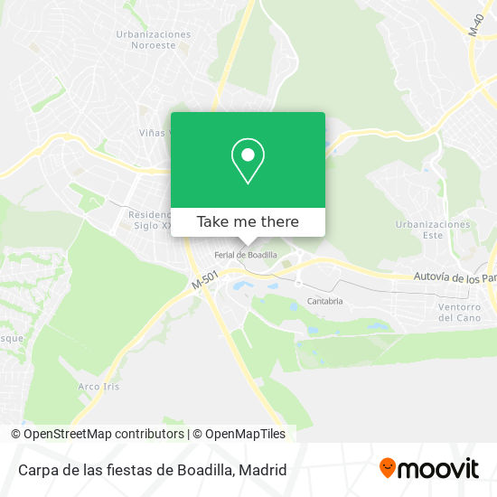 Carpa de las fiestas de Boadilla map