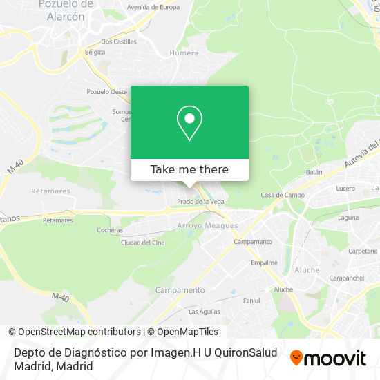 mapa Depto de Diagnóstico por Imagen.H U QuironSalud Madrid