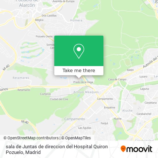 sala de Juntas de direccion del Hospital Quiron Pozuelo map