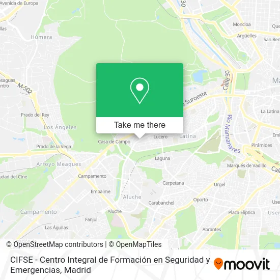 CIFSE - Centro Integral de Formación en Seguridad y Emergencias map