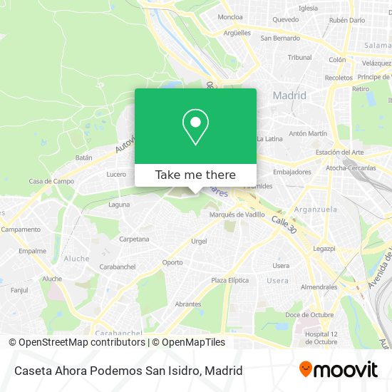 mapa Caseta Ahora Podemos San Isidro