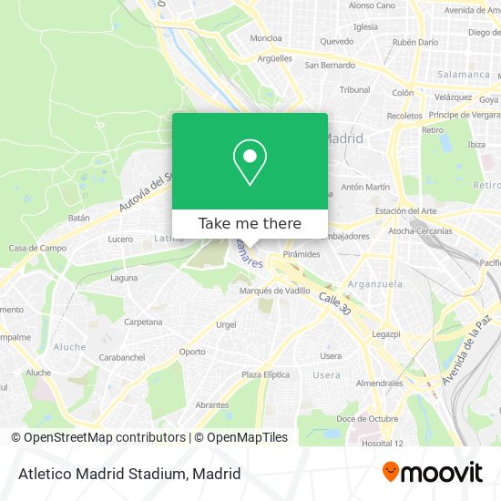 Atletico Madrid Stadium map